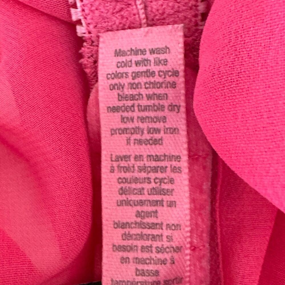 Y2K Betsey Johnson Intimates Sheer Babydoll Lingerie Hot Pink Vintage Size Small - Picture 7 of 8